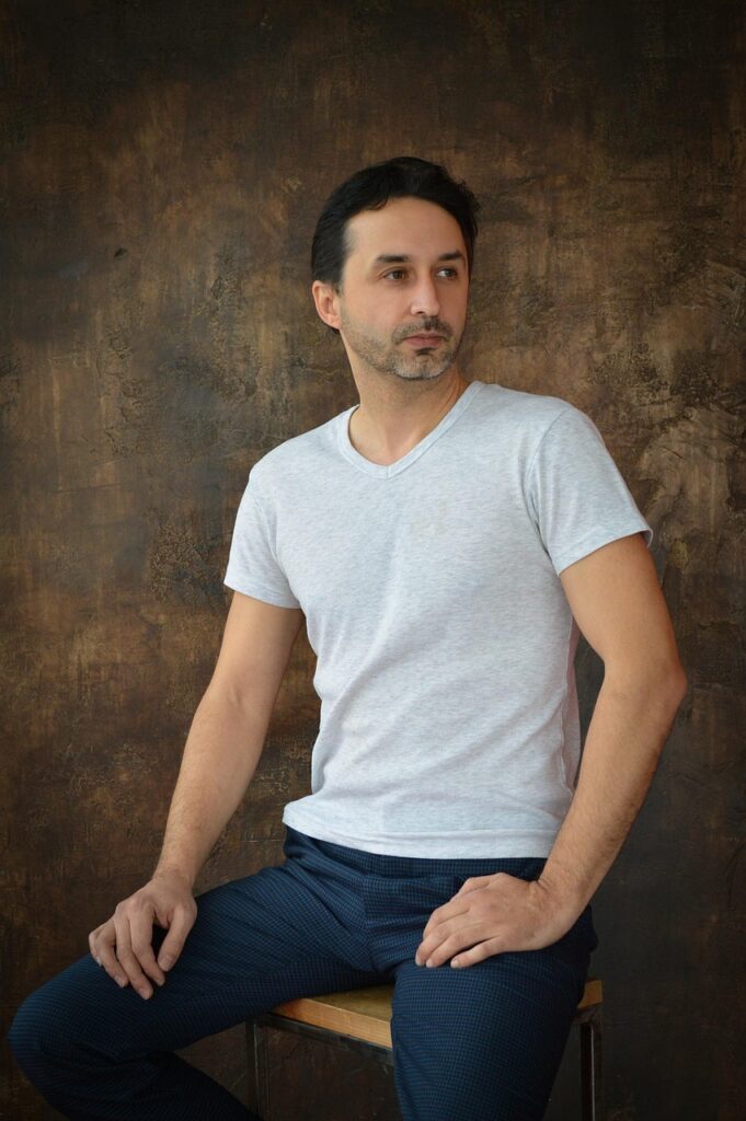 man, fashion, t-shirt, jeans, handsome, style, guy, male, person, model, pose, sitting, studio, portrait, t-shirt, t-shirt, t-shirt, t-shirt, t-shirt