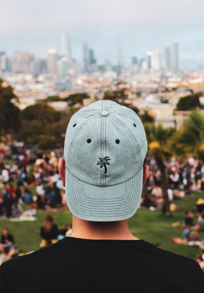 man in gray cap