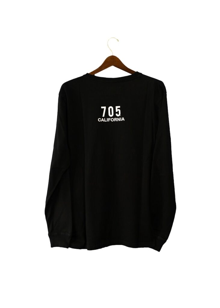 black long sleeve shirt on white background