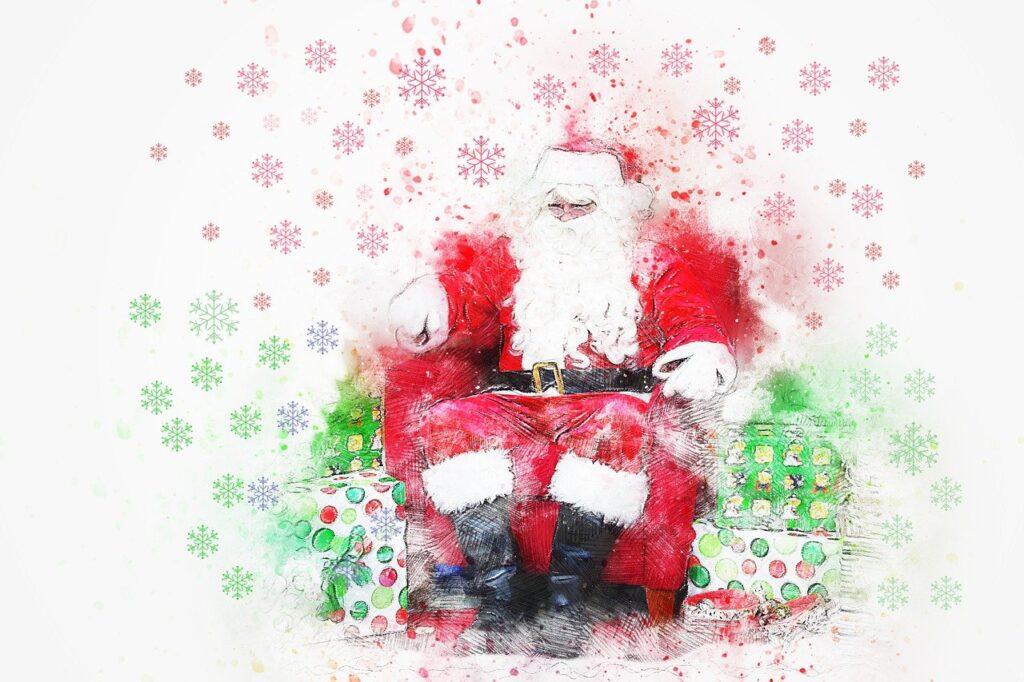 christmas, santa claus, gift, art, abstract, watercolor, vintage, colorful, t-shirt, artistic, design, aquarelle, paint splatter, digital art, digital paint, drawing, christmas, christmas, christmas, christmas, christmas, santa claus, santa claus, santa claus, santa claus, santa claus