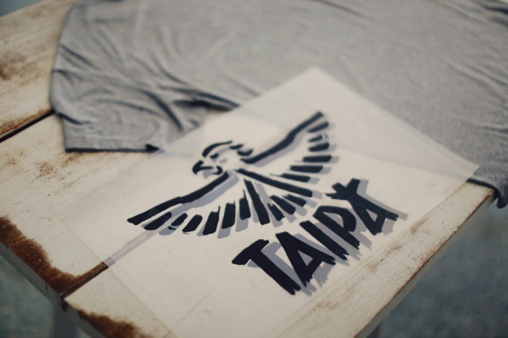 white and black star print textile